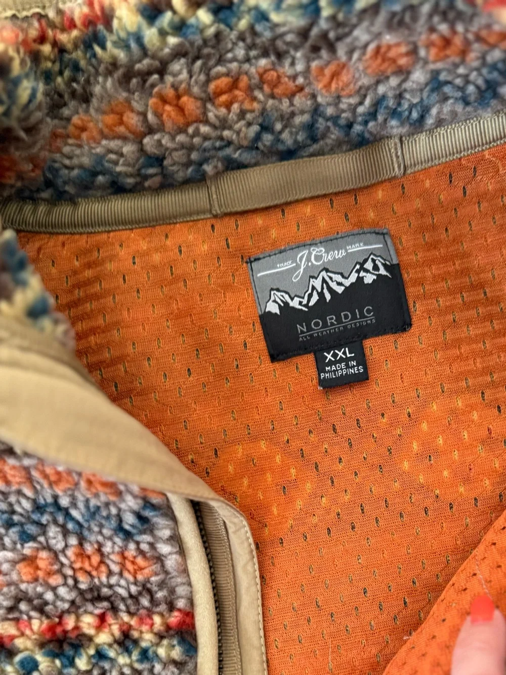 J Crew Nordic Fair Isle Sherpa-Fleece - Size XXL